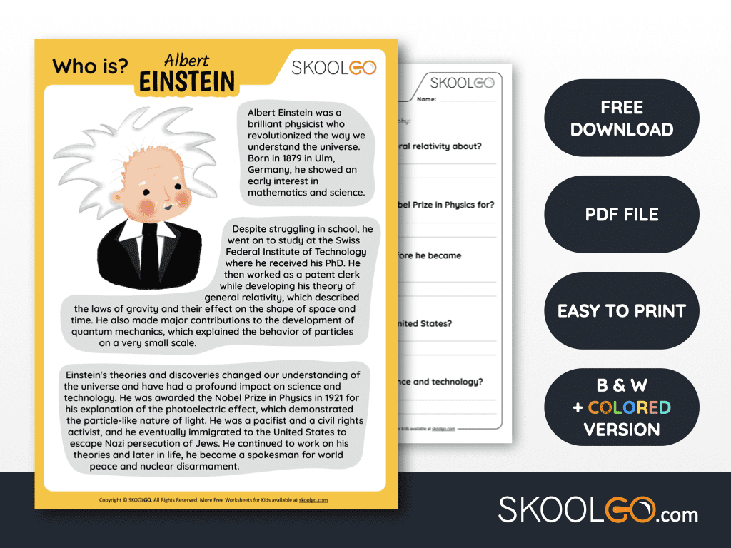 Free Biography Printable Worksheets - Skoolgo throughout Free Printable Biography Worksheets