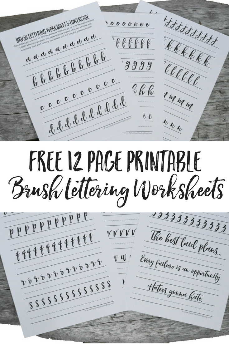 Free Brush Lettering Worksheets with Free Printable Hand Lettering Worksheets