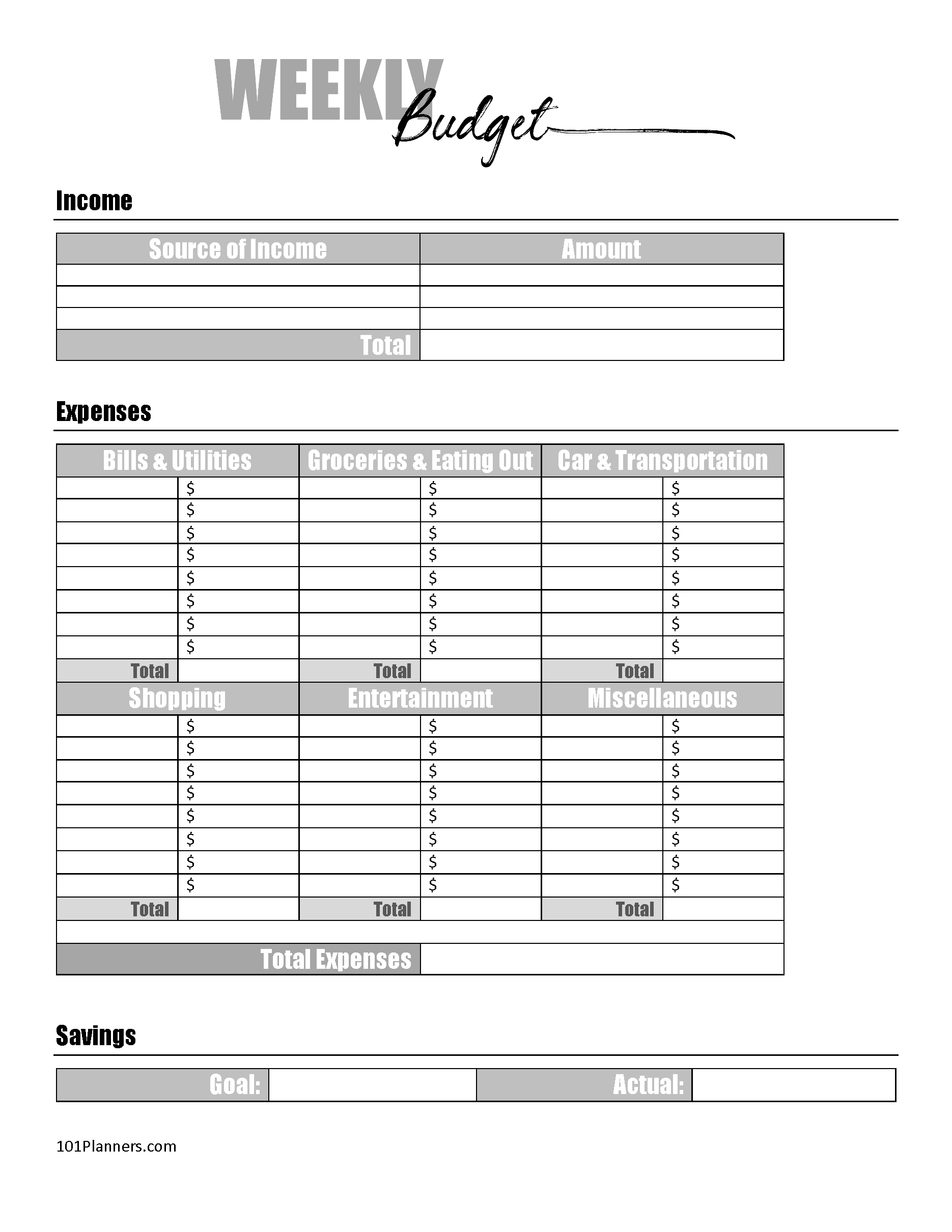 Free Budget Sheet Template | Printable And Editable pertaining to Free Printable Budgeting Worksheets