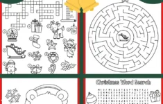 Free Christmas Worksheets: Coloring Sheets, Word Search &amp; More for Free Printable Christmas Worksheets For Adults