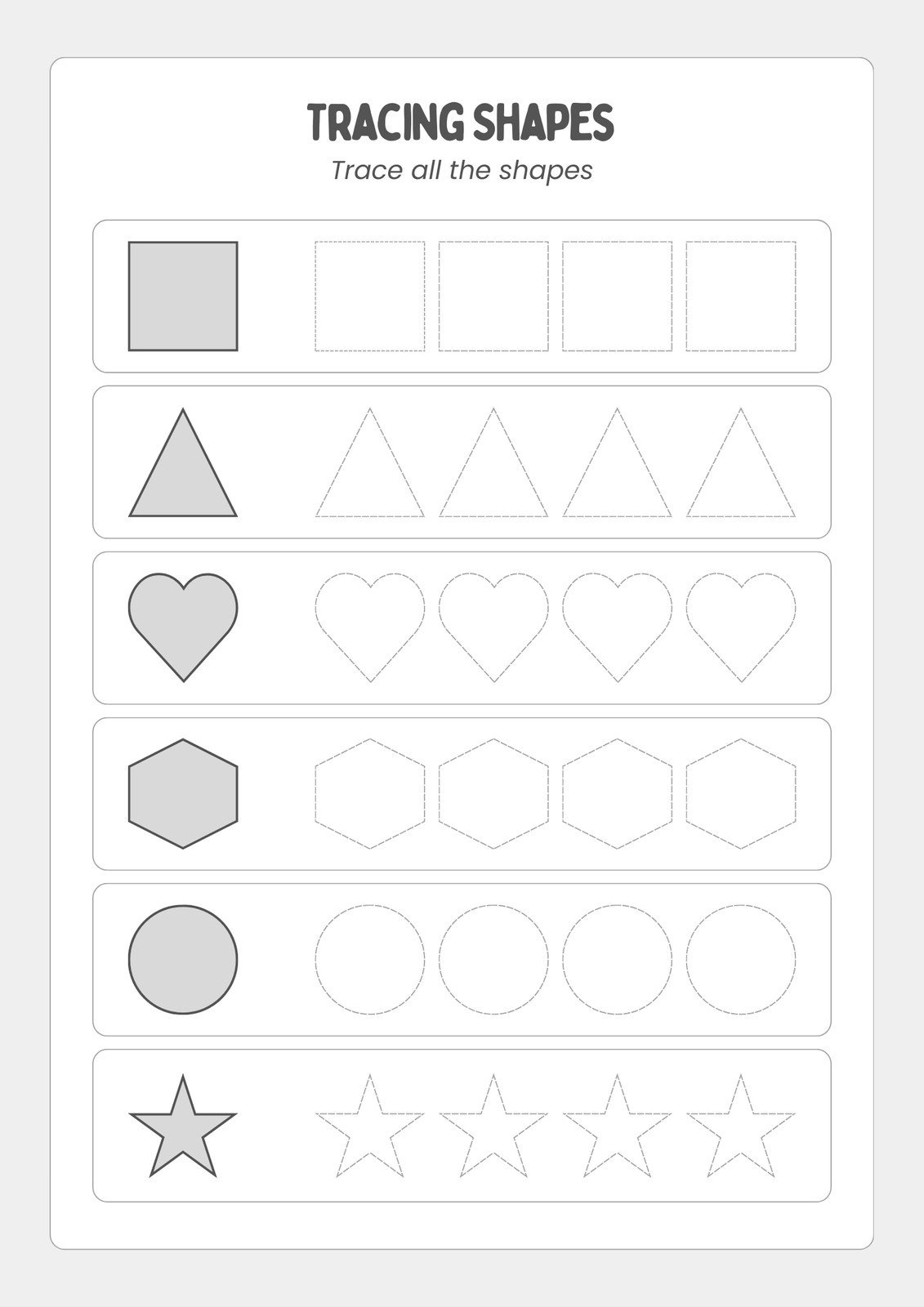 Free Custom Printable Shapes Worksheet Templates | Canva within Free Printable Shape Worksheets