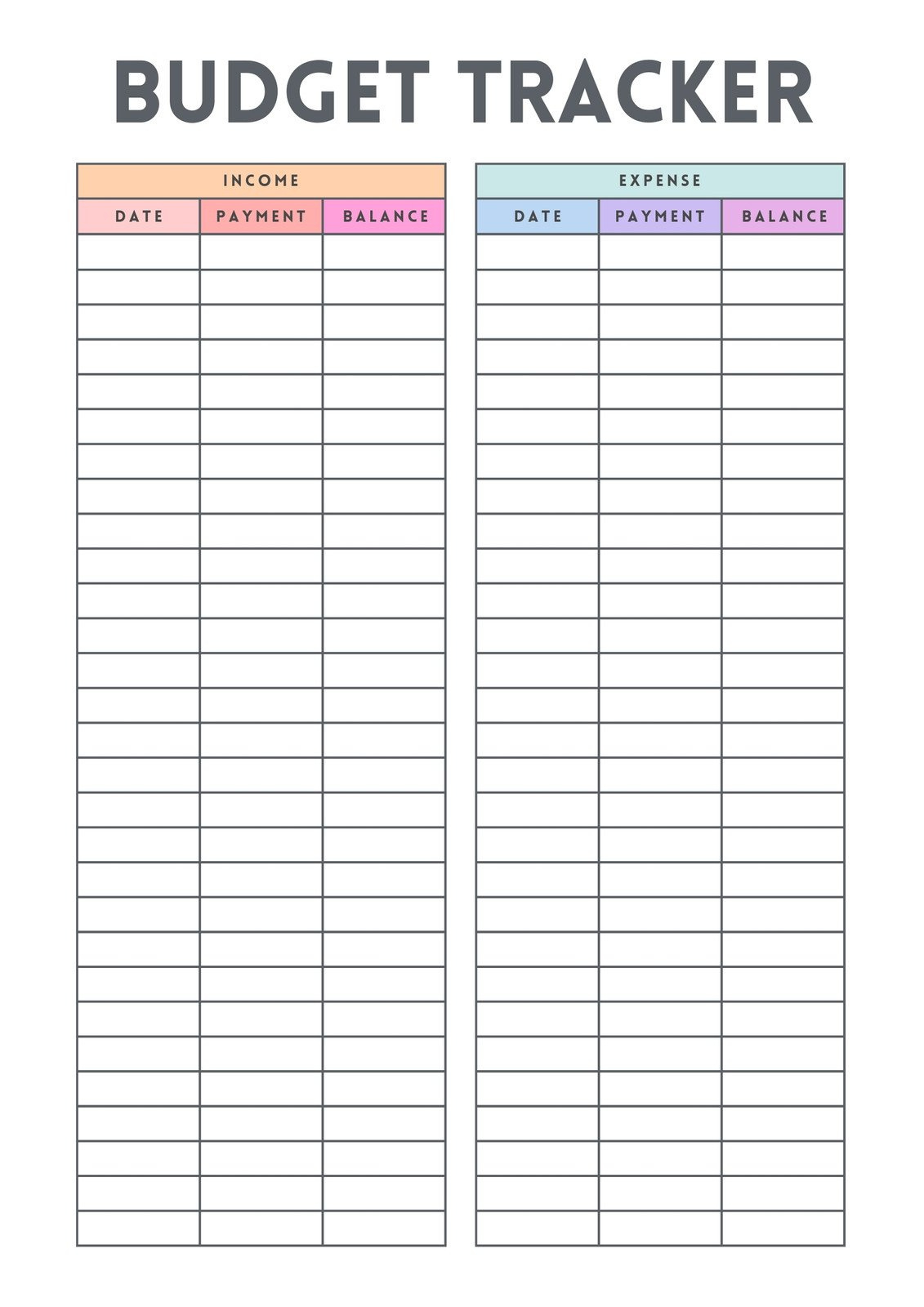Free Customizable Finance Planner Templates | Canva with Free Printable Blank Budget Worksheets