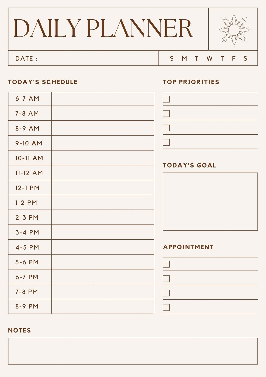Free Daily Planner Templates To Customize | Canva for Free Printable Daily Calendar Worksheets