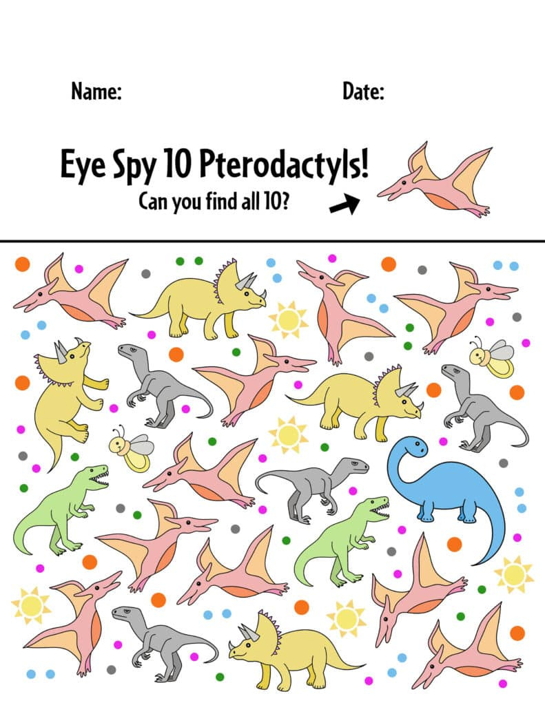 Free Dinosaur Printables For Preschool! ⋆ The Hollydog Blog with Free Printable Dinosaur Worksheets