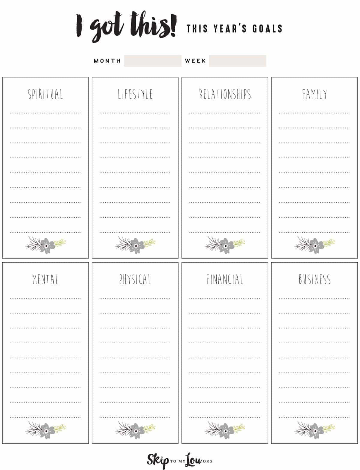 Free Goal Setting Worksheets For Success | Skip To My Lou pertaining to Free Printable Goal Setting Worksheets For Students
