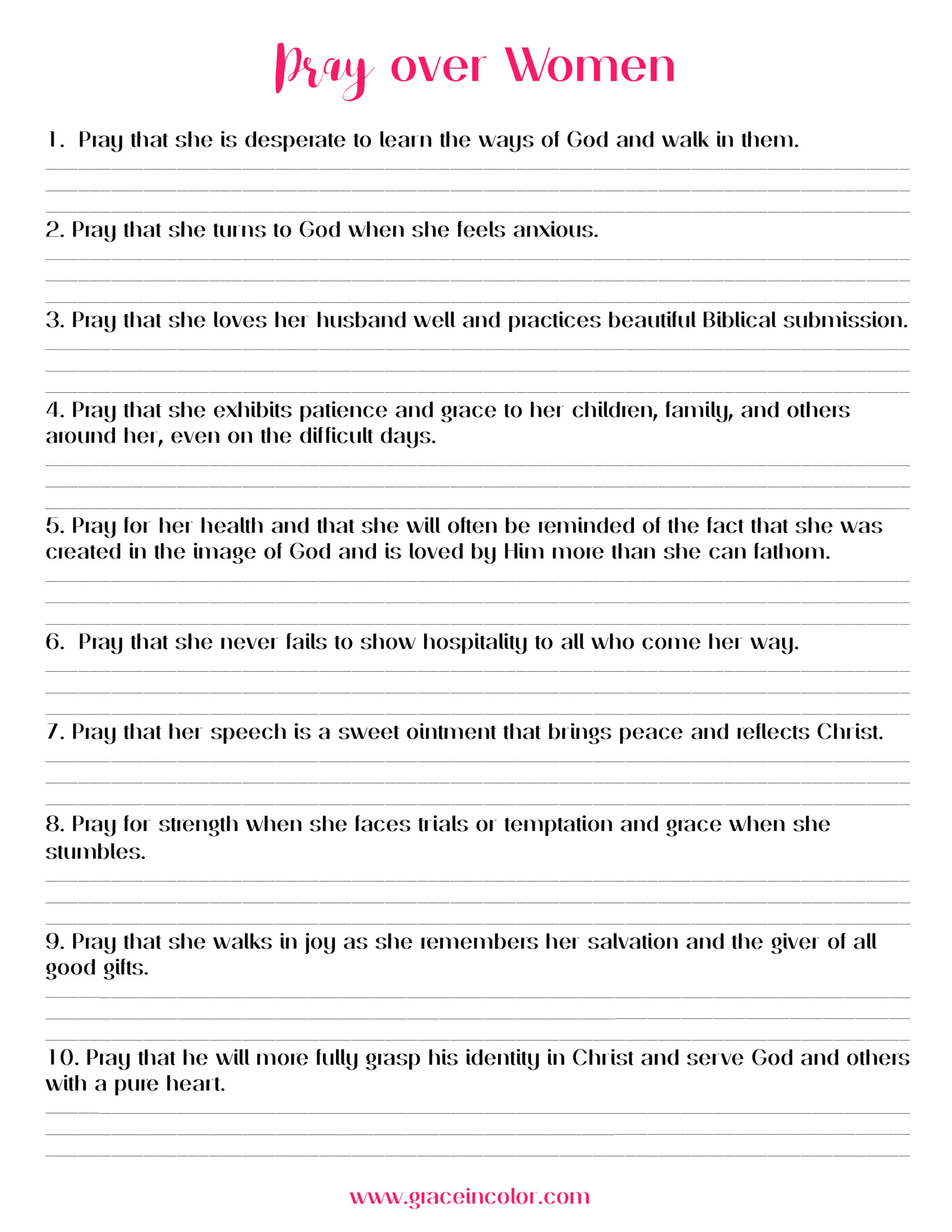 Free – Grace In Color - Worksheets Library inside Free Printable Women&amp;#039;S Bible Study Worksheets
