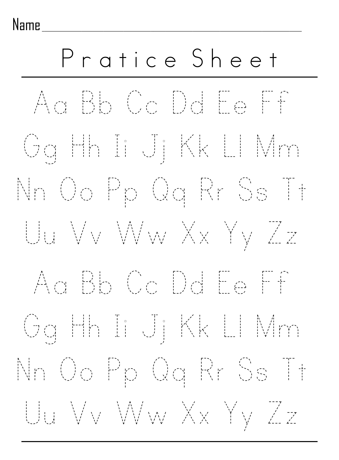 Free Handwriting Worksheets For Kindergarten - Block Style Print in Handwriting Worksheets For Kindergarten Free Printable
