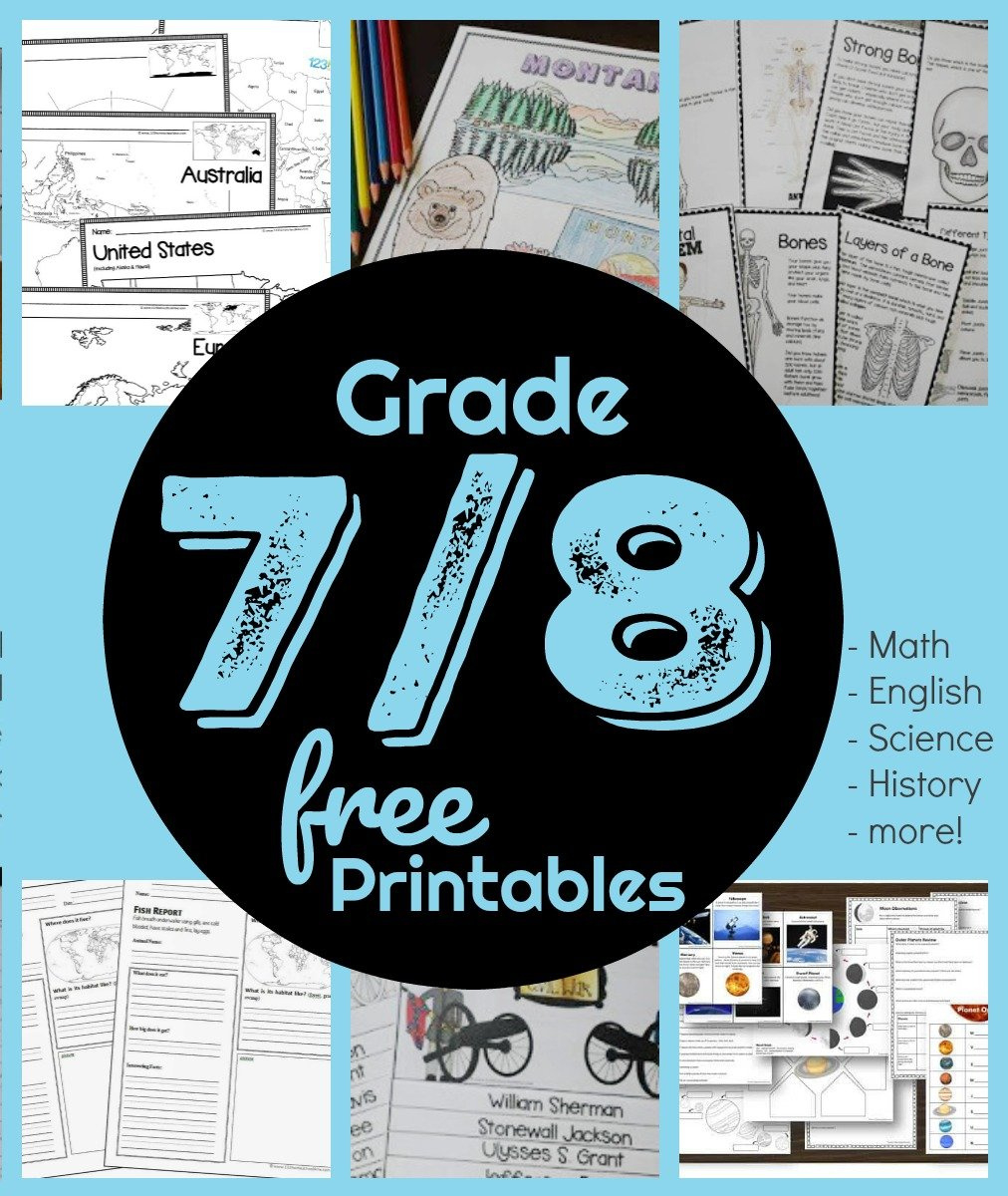 Free Jr High And High School Worksheets within Free Printable Worksheets For 7th Graders