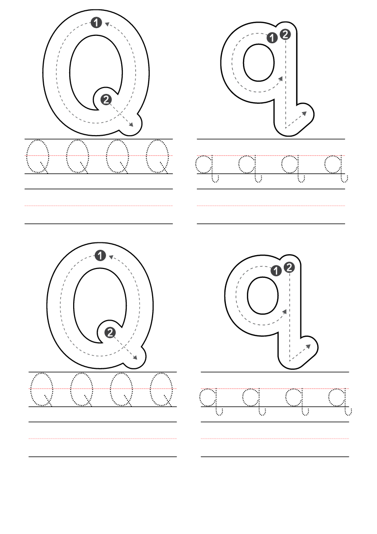 Free Kindergarten Letter Q Worksheets Printable Pdf throughout Letter Q Worksheets Free Printable