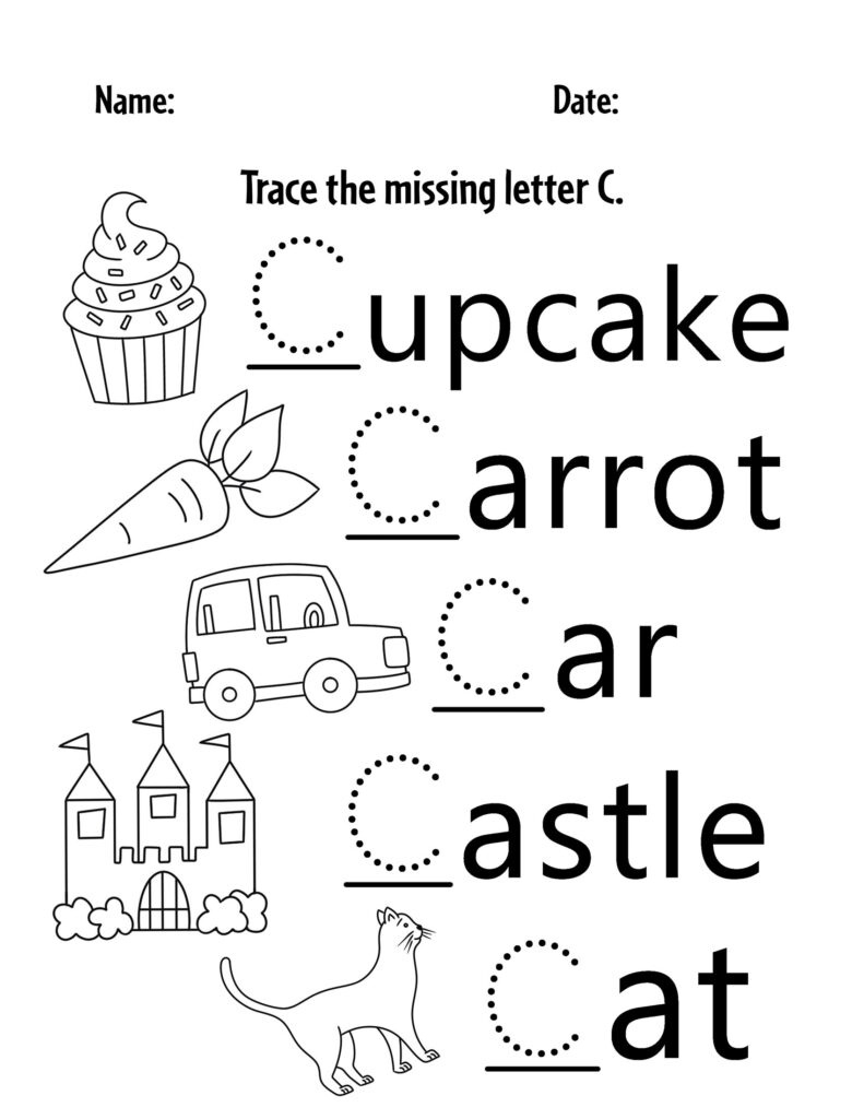 Free Letter C Worksheets For Preschool ⋆ The Hollydog Blog with Free Printable Letter C Worksheets