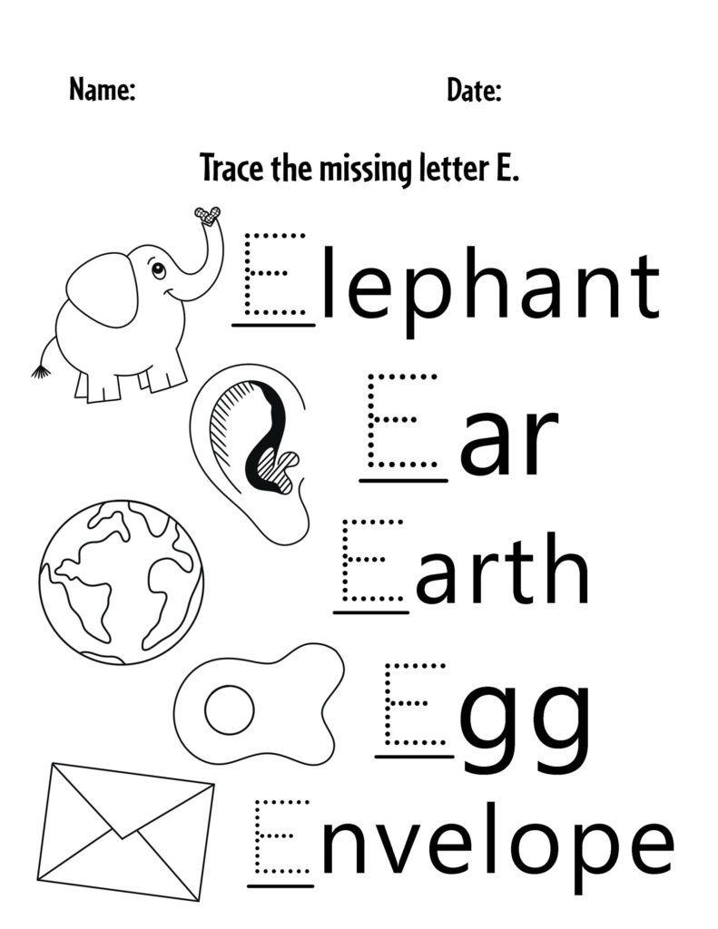 Free Letter E Worksheets For Preschool! ⋆ The Hollydog Blog within Letter E Free Printable Worksheets