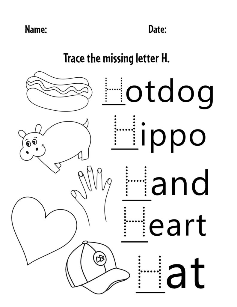 Free Letter H Worksheets For Preschool ⋆ The Hollydog Blog regarding Free Printable Letter H Worksheets