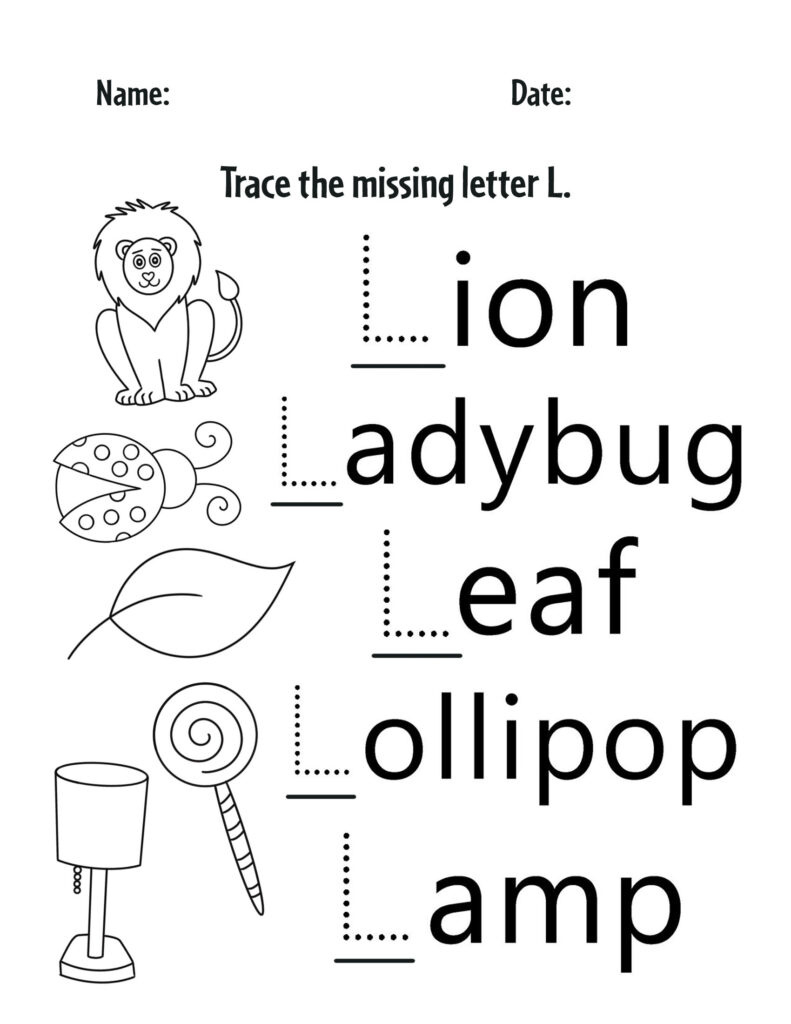 Free Letter L Worksheets For Preschool ⋆ The Hollydog Blog inside Letter L Free Printable Worksheets