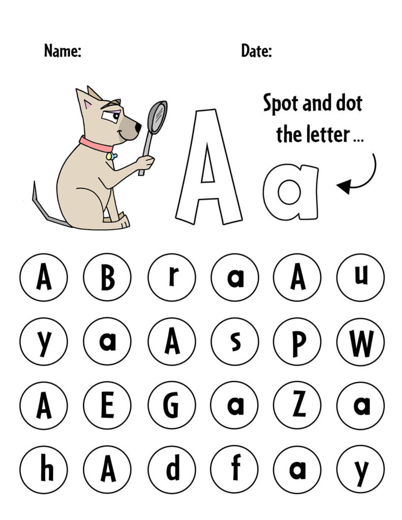 Free Letter Recognition Worksheets For Preschool! ⋆ The Hollydog Blog regarding Free Printable Letter Recognition Worksheets