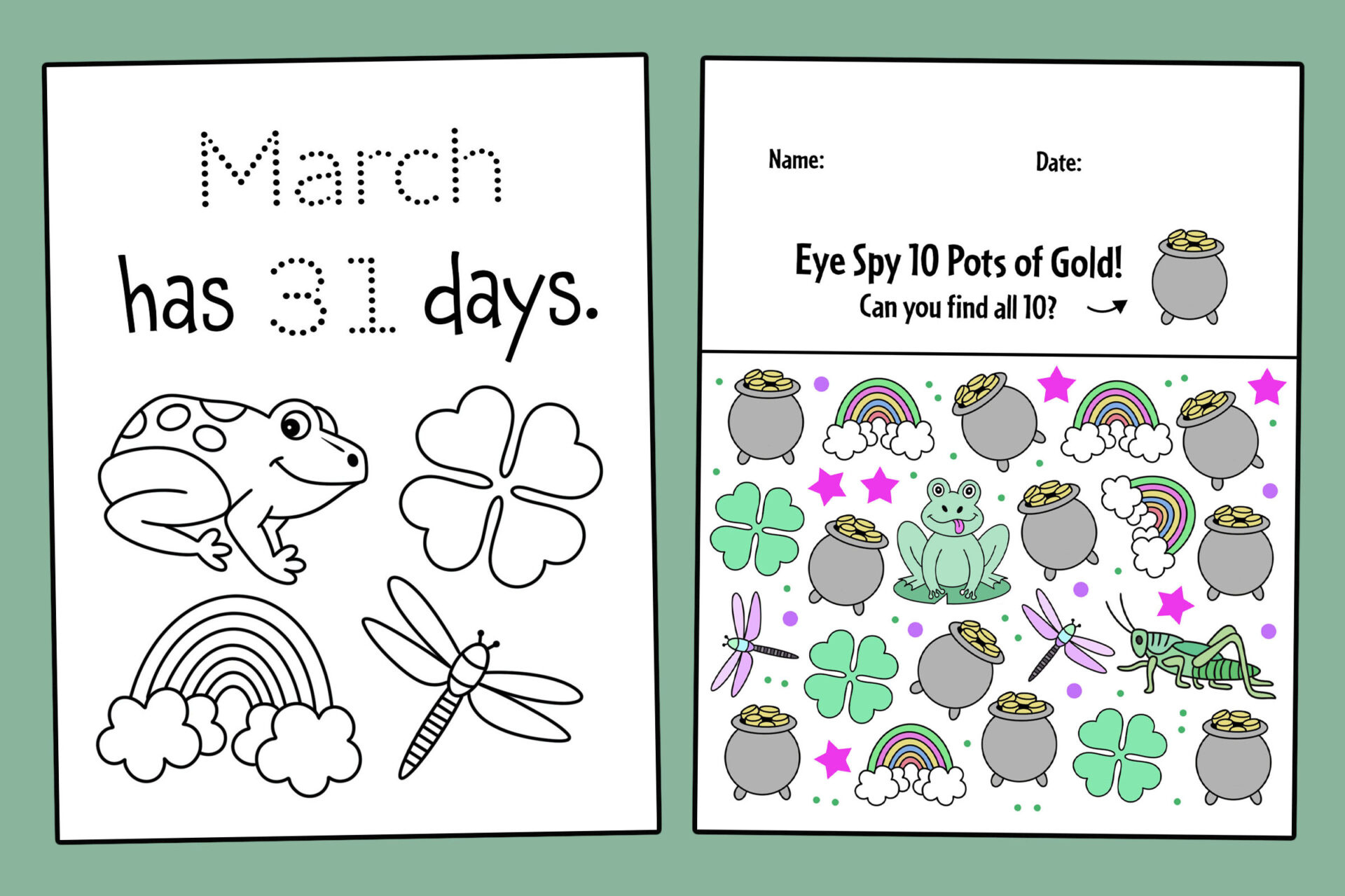Free March Worksheets For Preschool ⋆ The Hollydog Blog with regard to Free Printable March Worksheets