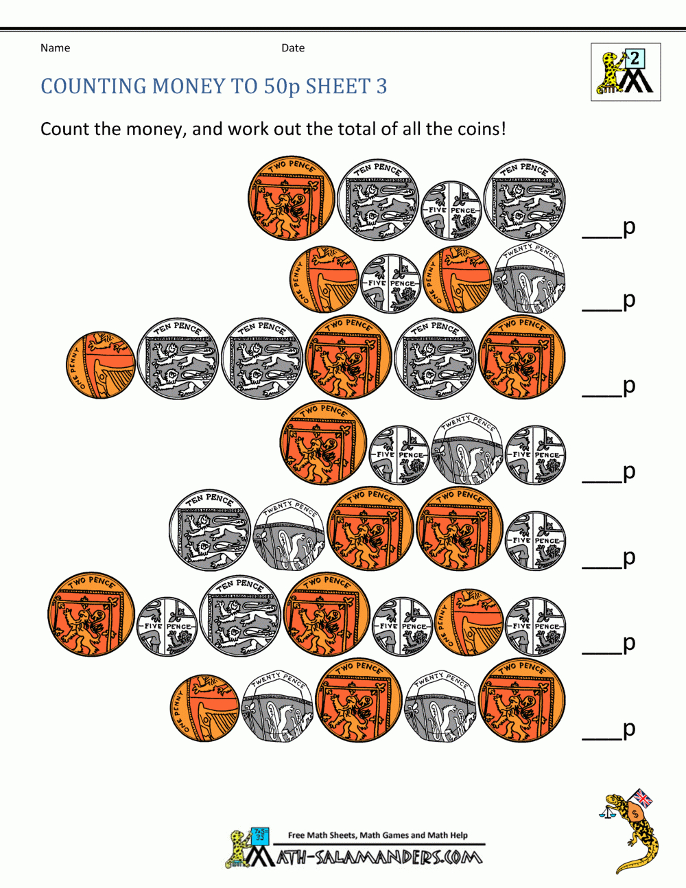 Free Money Worksheets Uk Coins within Money Worksheets Free Printable