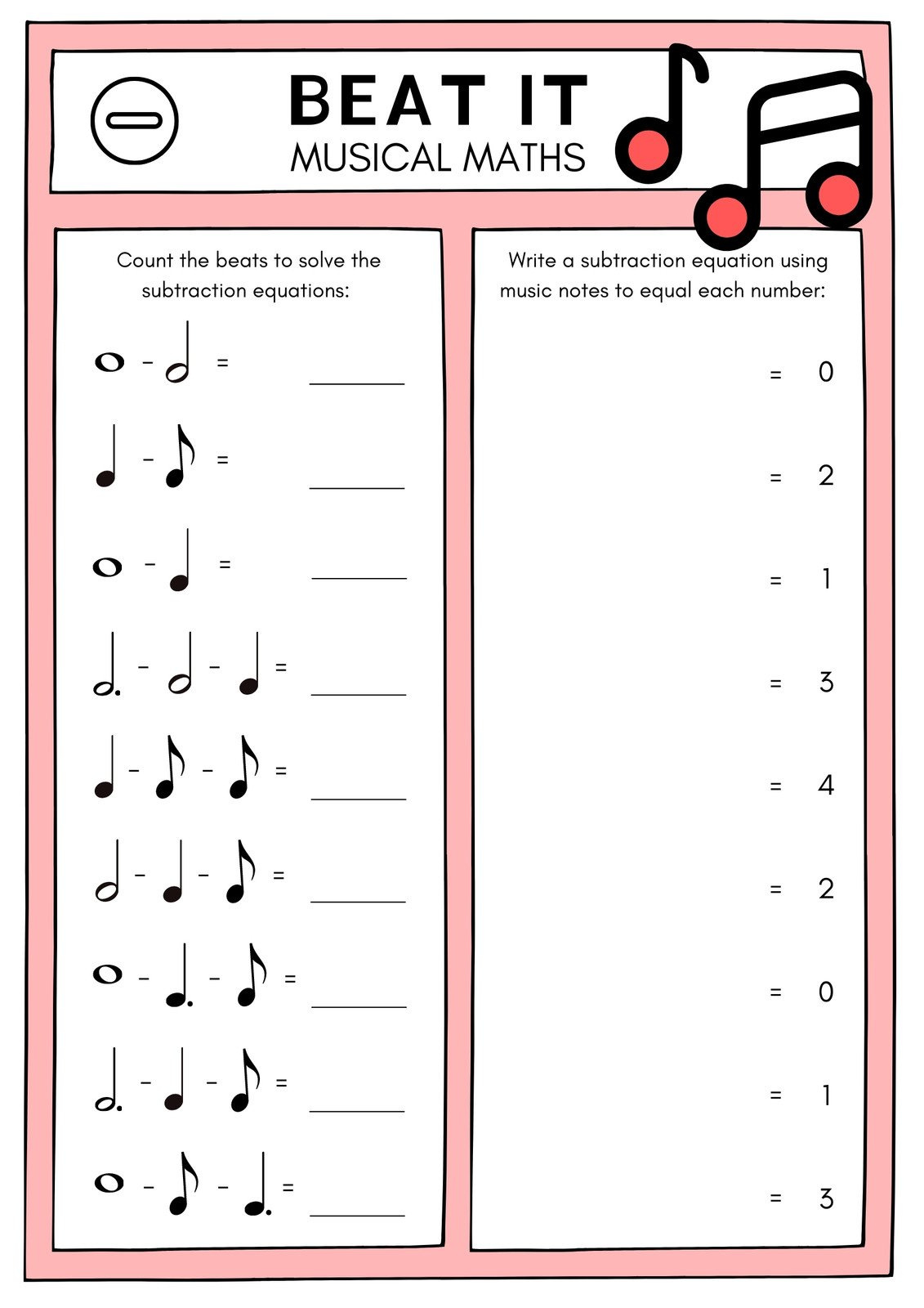 Free Music Worksheet Templates To Edit And Print | Canva intended for Free Printable Music Worksheets