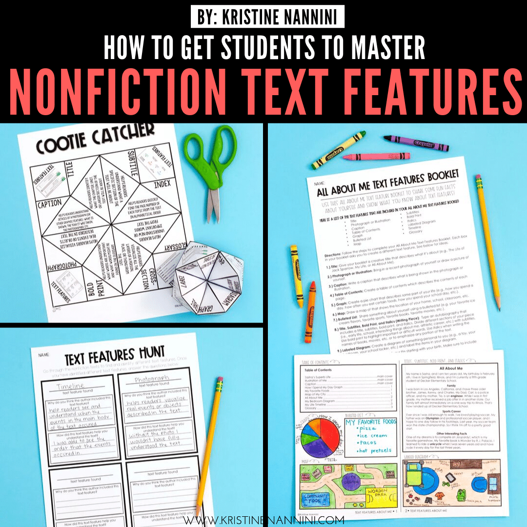 Free Nonfiction Text Features Printables And Activities - Print with Free Printable Nonfiction Text Features Worksheets