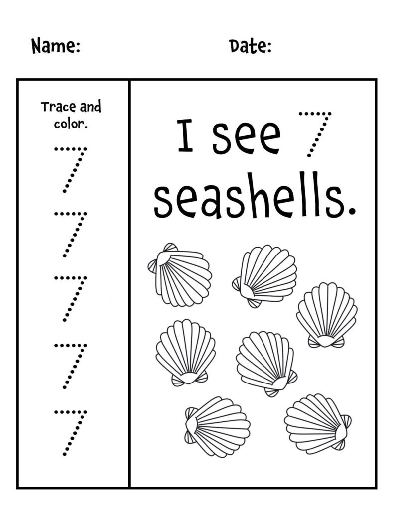 Free Number 7 Worksheets For Preschool ⋆ The Hollydog Blog with regard to Free Printable Number 7 Worksheets For Preschool