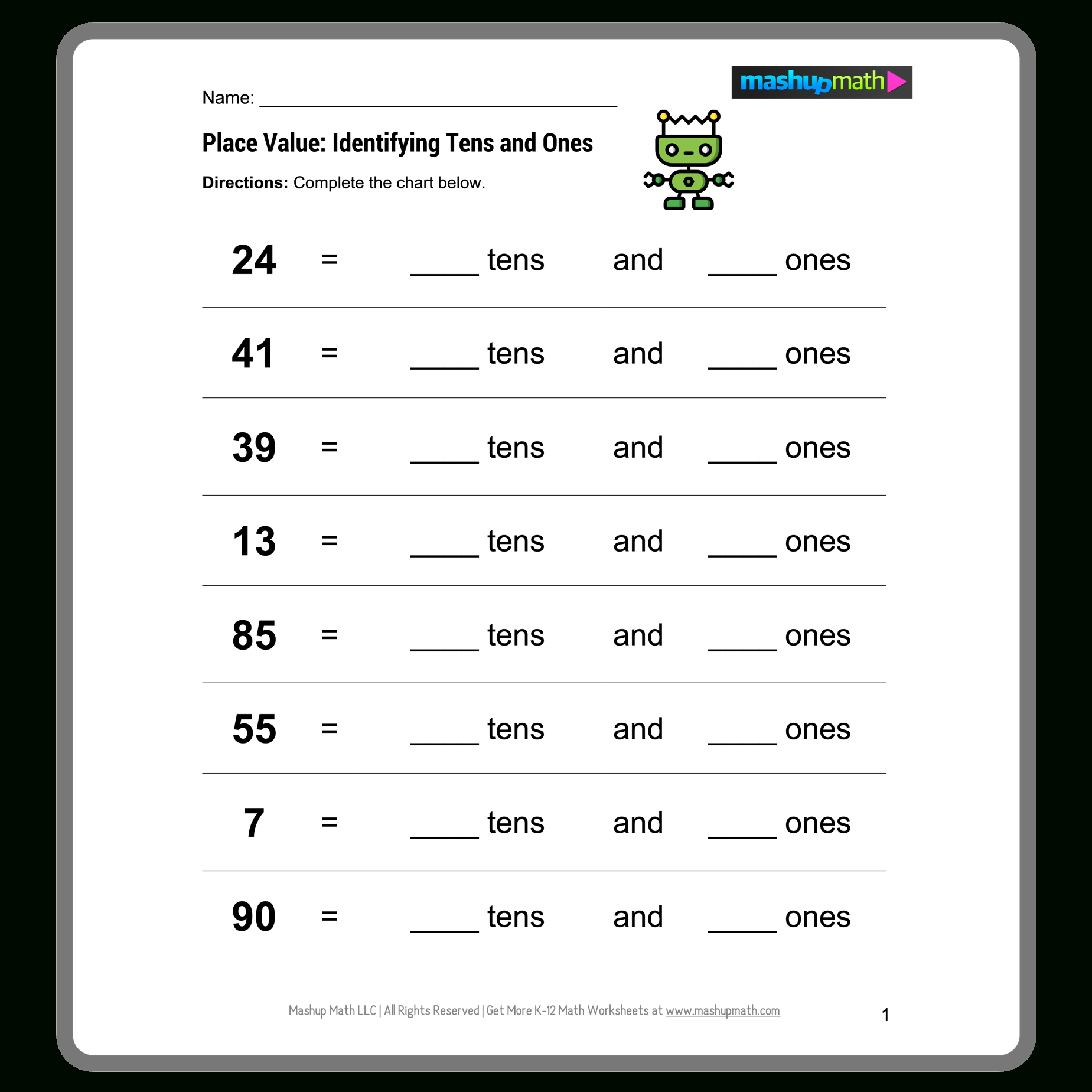 Free Place Value Worksheets—Printable With Answers — Mashup Math with regard to Free Printable Place Value Worksheets