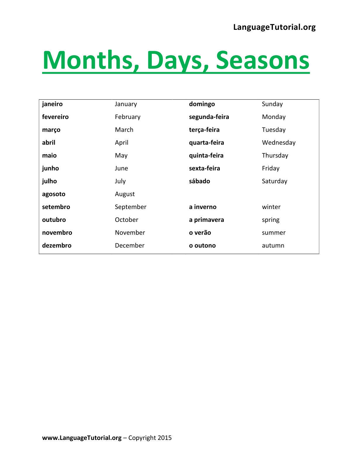 Free Portuguese Worksheets - Online &amp;amp; Printable intended for Free Printable Brazilian Portuguese Worksheets