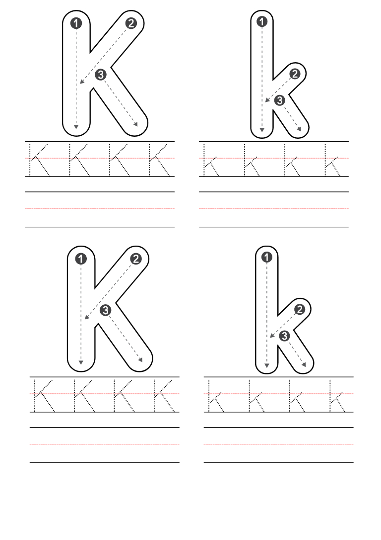 Free Preschool Letter K Worksheets Printable Pdf with Letter K Free Printable Worksheets