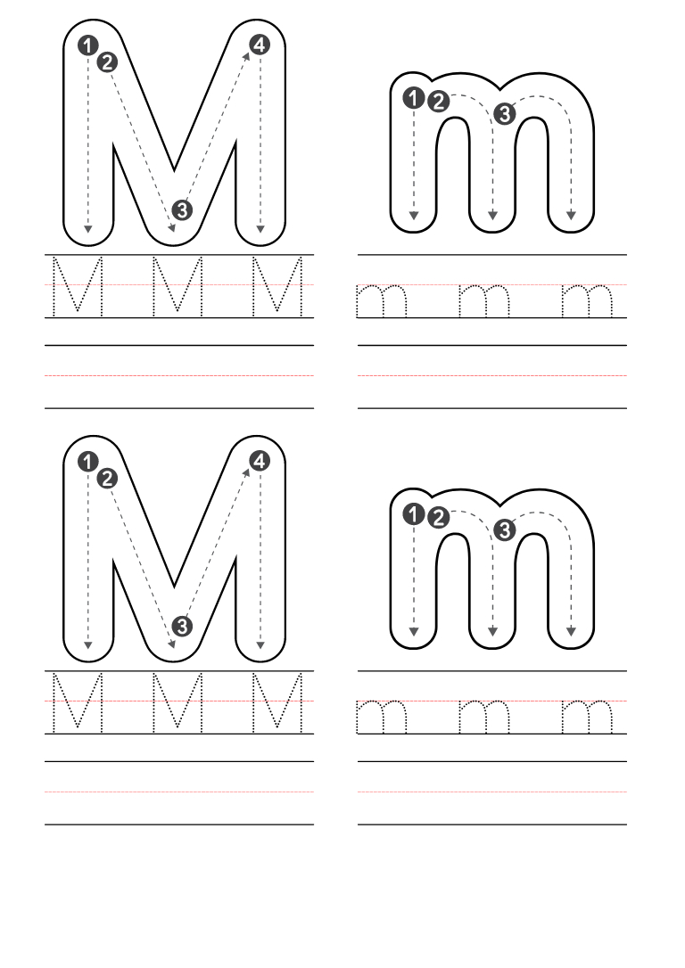Free Preschool Letter M Worksheets Printable Pdf with Letter M Worksheets Free Printable