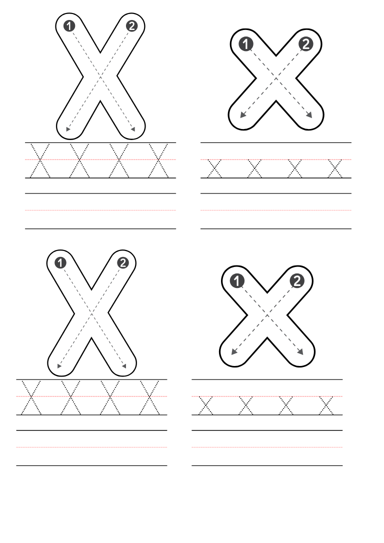 Free Preschool Letter X Worksheets Printable Pdf with regard to Letter X Free Printable Worksheets