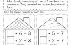 Free Printable Addition And Subtraction Fact Family Worksheet within Free Printable Fact Family Worksheets