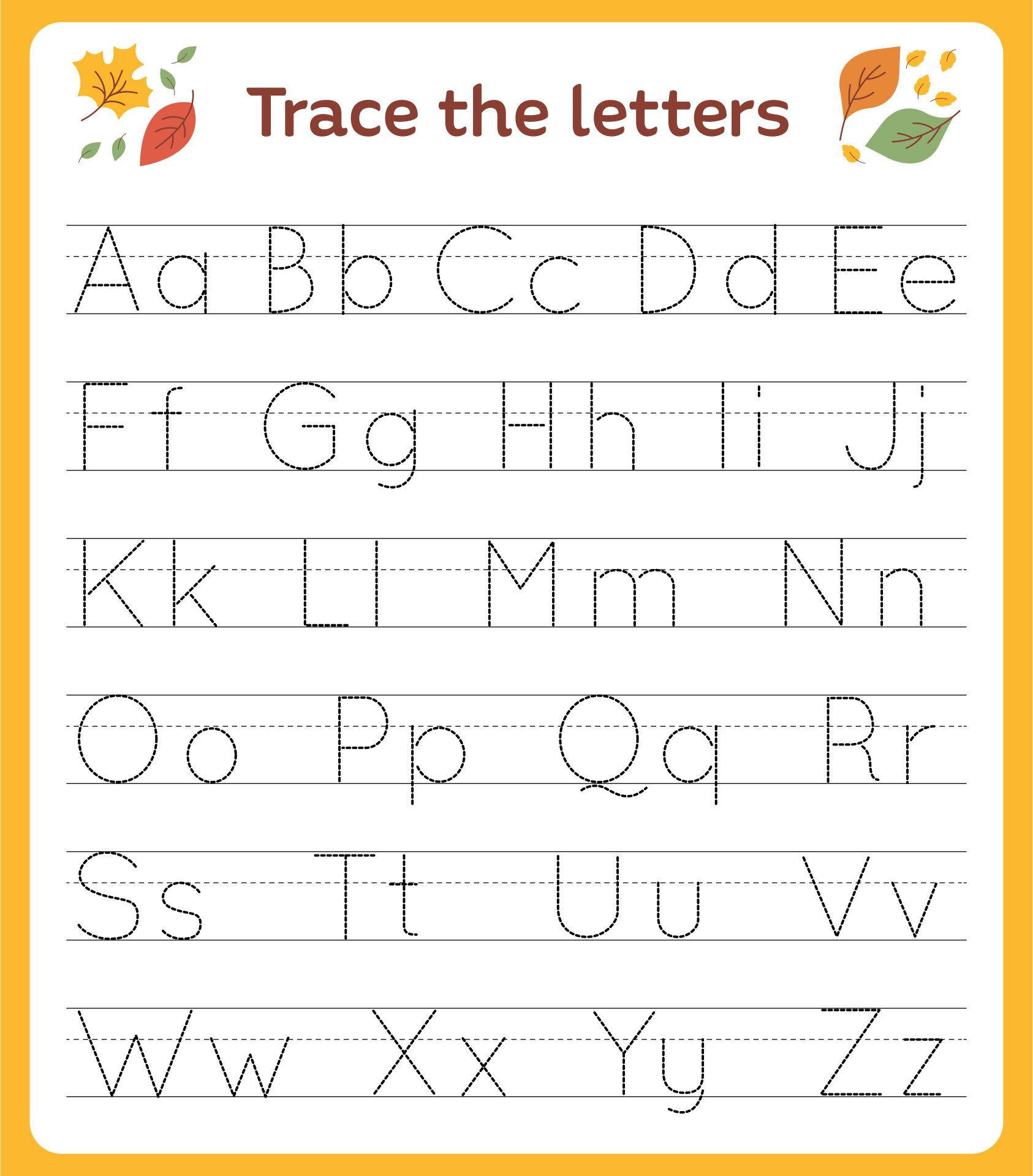 Free Printable Alphabet Worksheets For Kindergarten - Worksheets pertaining to Kindergarten Alphabet Worksheets Free Printable