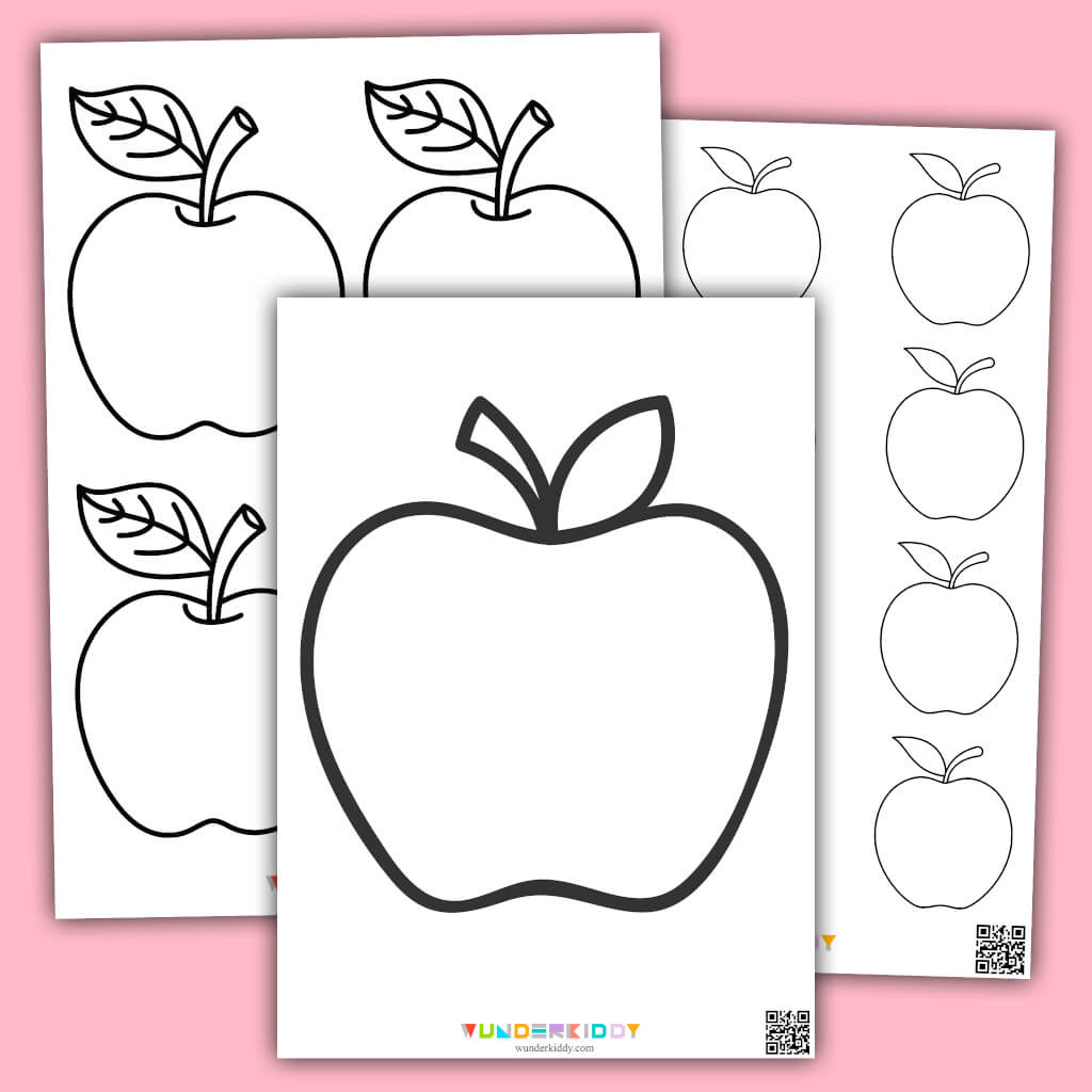 Free Printable Apple Template And Coloring Pages For Kids regarding Free Printable Apple Worksheets