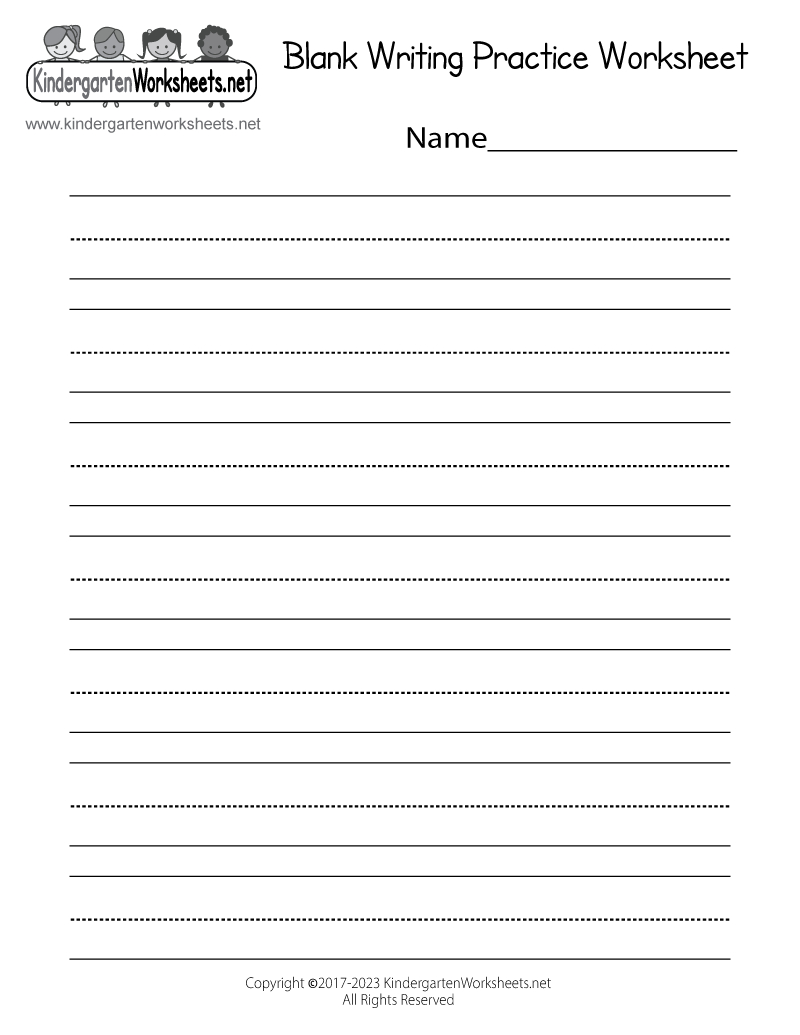 Free Printable Blank Writing Practice Worksheet regarding Free Handwriting Worksheets Printable