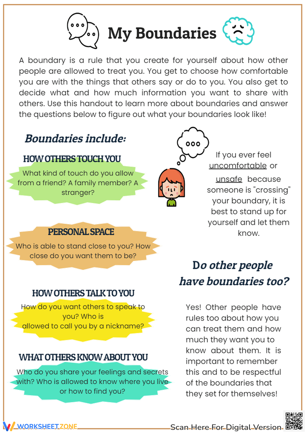 Free Printable Boundaries Worksheets For Students - Worksheets Library in Free Printable Boundaries Worksheets