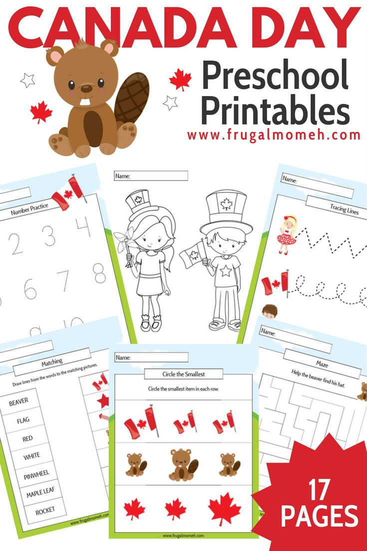 Free Printable Canada Day Preschool Activity Book pertaining to Free Printable Canada Worksheets
