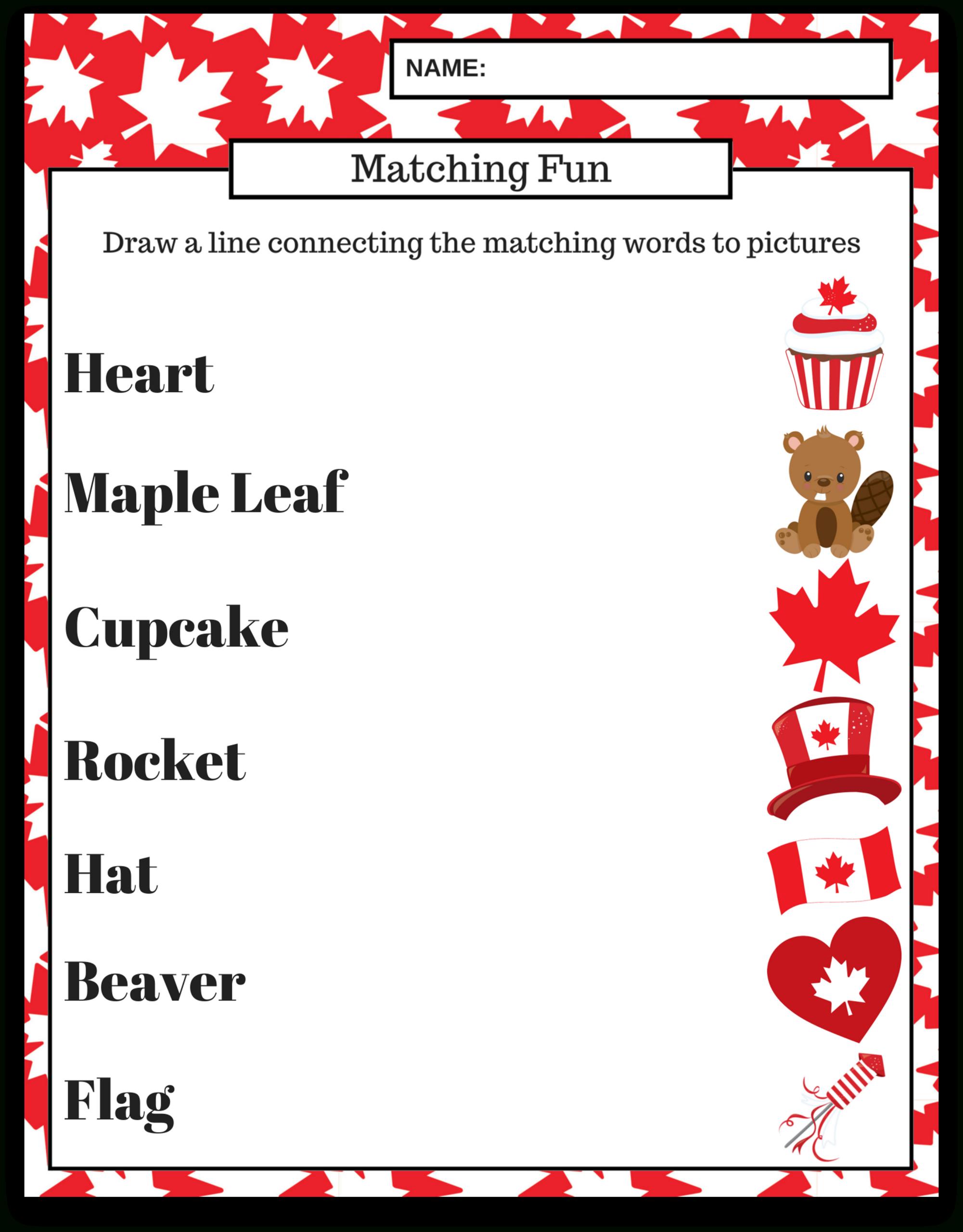 Free Printable Canada Day Preschool Learning Package within Free Printable Canada Worksheets