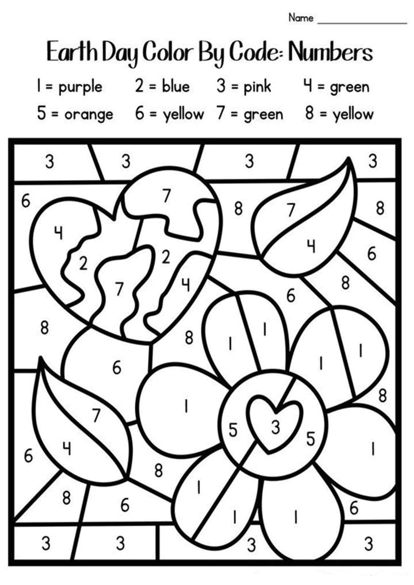 Free Printable Colornumber Worksheets For Kindergarten - Tulamama for Color By Numbers Free Printable Worksheets