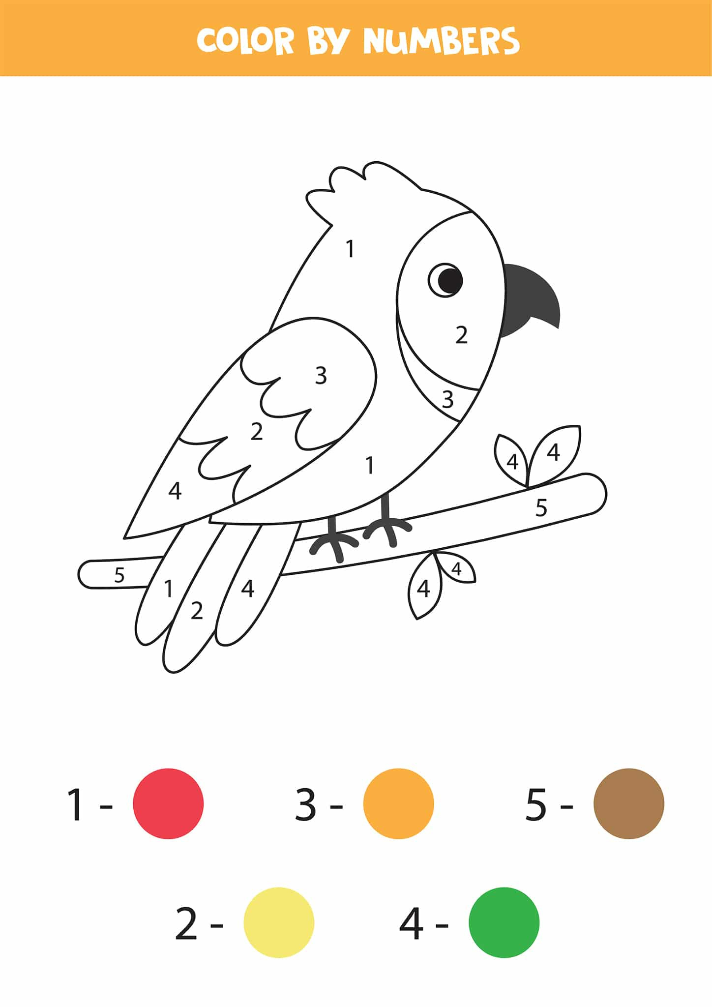 Free Printable Colornumber Worksheets For Kindergarten - Tulamama intended for Free Printable Easy Color By Number Worksheets For Kindergarten