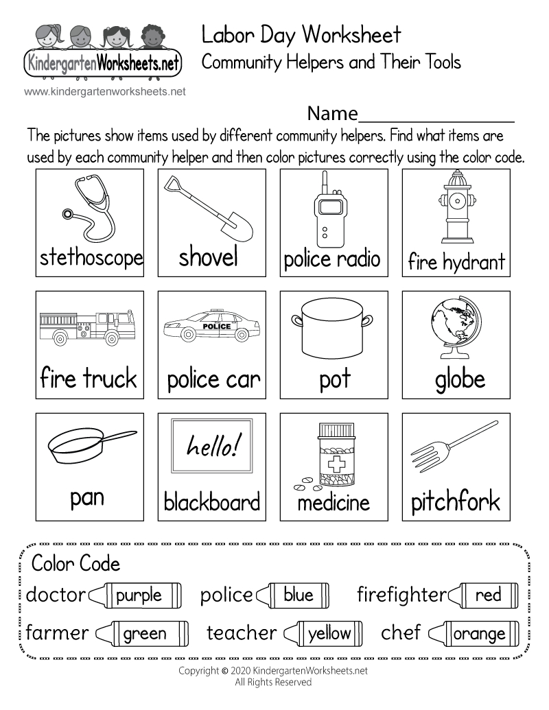 Free Printable Community Helpers And Their Tools Worksheet throughout Free Printable Community Workers Worksheets