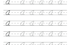 Free Printable Cursive Alphabet Practice Sheets: Capital A pertaining to Printable Free Cursive Writing Worksheets