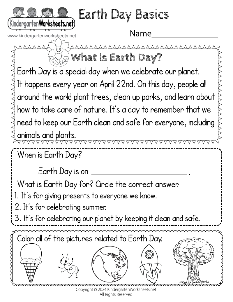 Free Printable Earth Day Worksheet with Free Printable Earth Day Worksheets