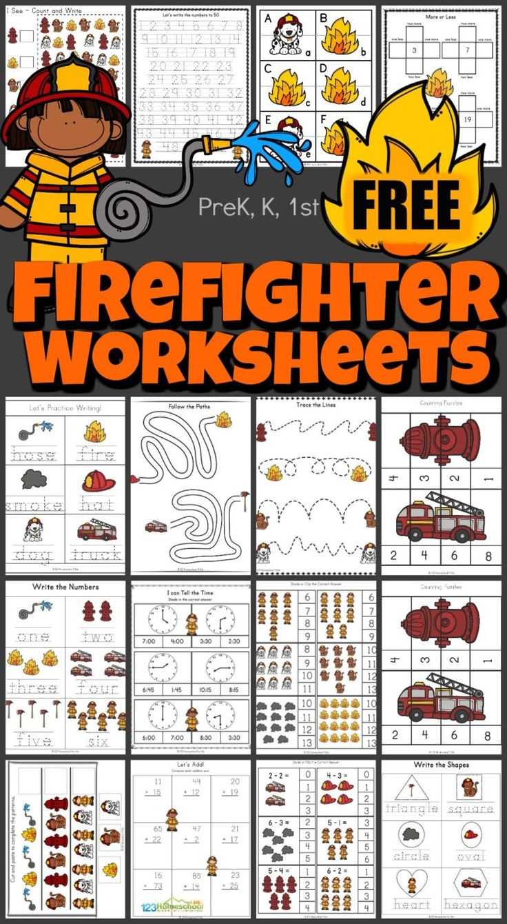 Free Printable Firefighter Worksheets For Kids with Free Printable Printable Fire Safety Worksheets