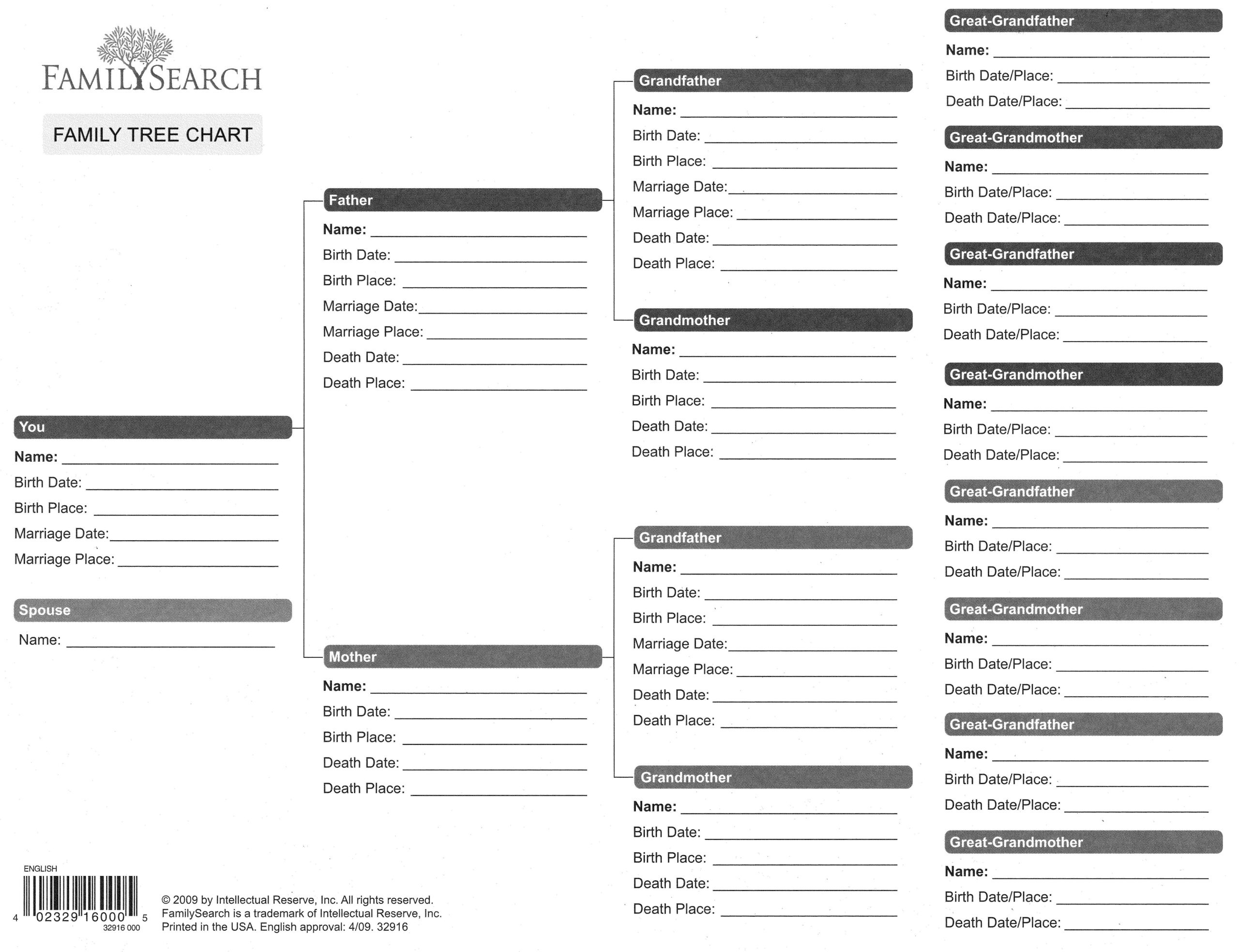 Free Printable Genealogy Forms Individual Worksheet - Worksheets inside Free Printable Genealogy Forms Individual Worksheets