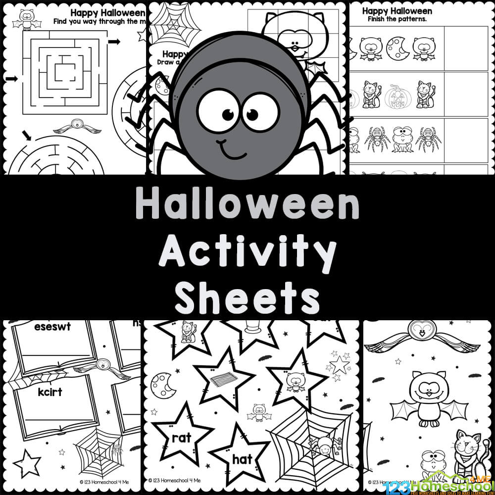Free Printable Halloween Activity Worksheets For Kids throughout Halloween Printable Worksheets Free