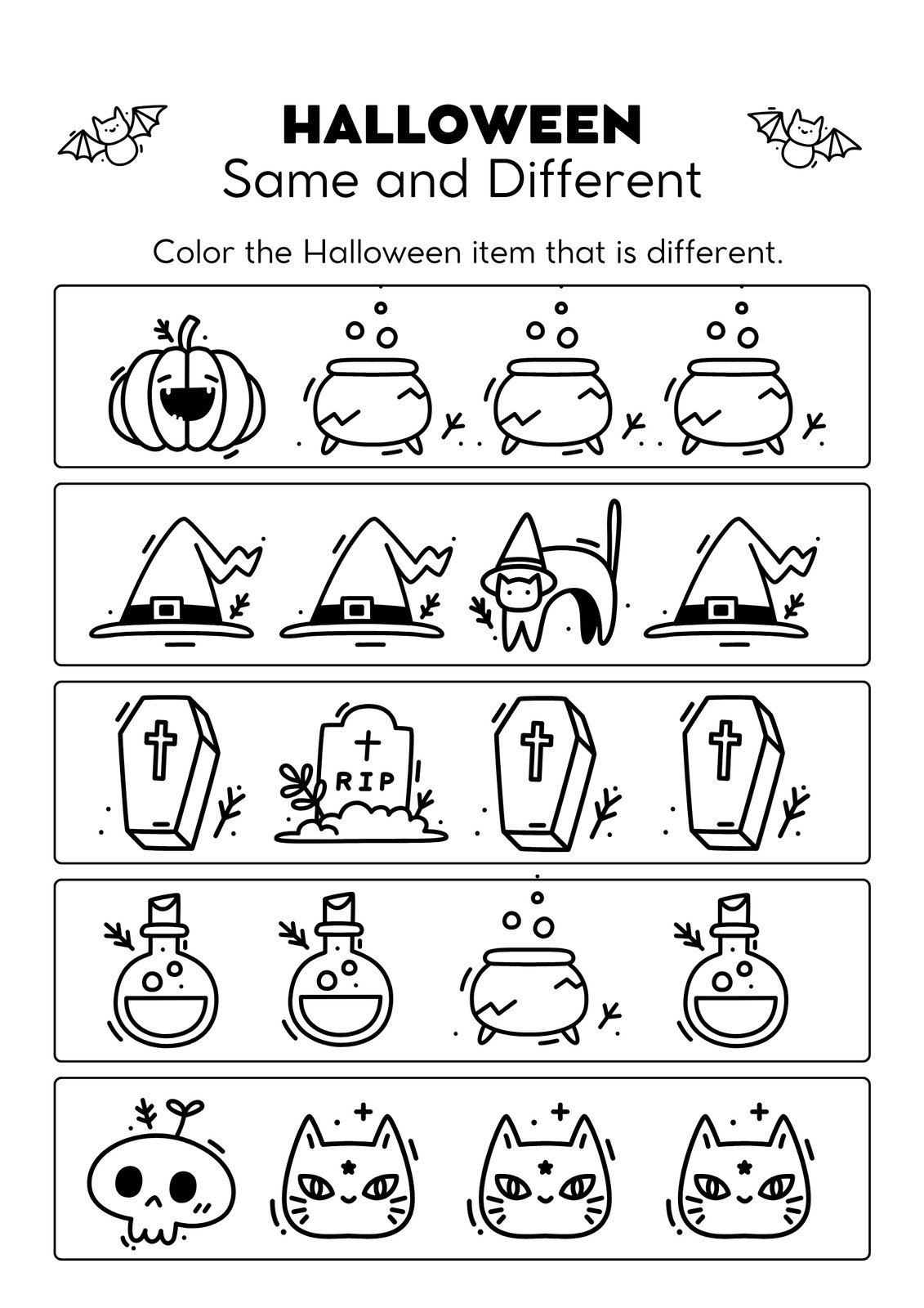 Free Printable Halloween Worksheet Templates To Edit | Canva pertaining to Free Printable Preschool Halloween Worksheets