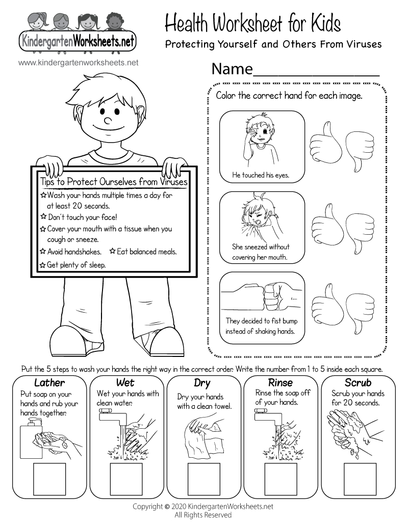 Free Printable Health Worksheet For Kids regarding Free Printable Health Worksheets