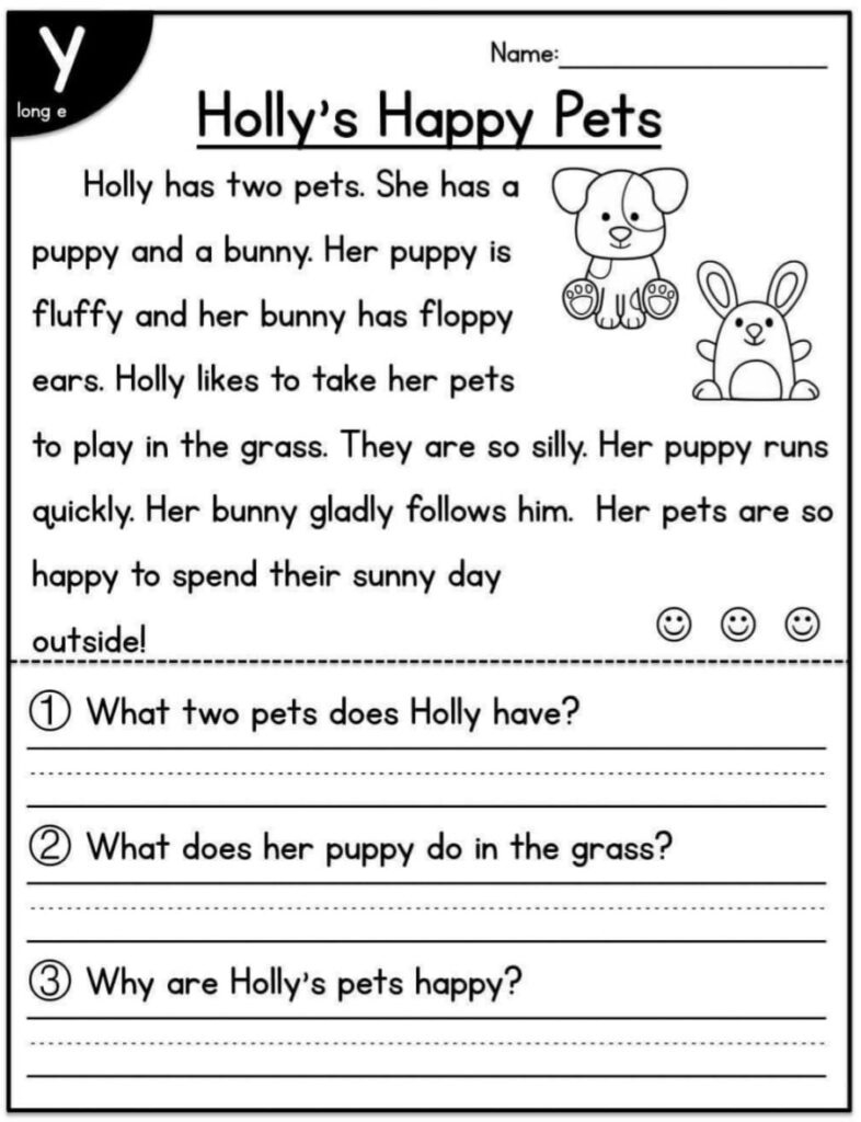 Free Printable Kindergarten Reading Worksheets - Activity School intended for Reading Comprehension Worksheets Free Printable