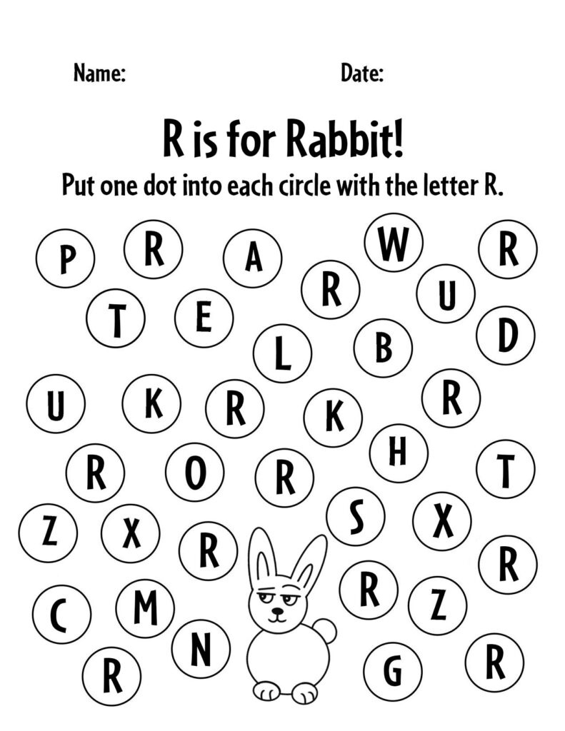 Free Printable Letter R Worksheets For Preschool ⋆ The Hollydog Blog in Free Printable Letter R Worksheets For Preschool