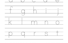 Free Printable Lowercase Alphabet Letters Tracing Worksheet in Free Printable Practice Writing Worksheets