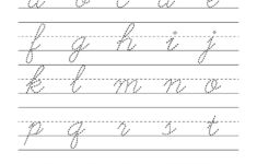 Free Printable Lowercase Cursive Tracing Worksheet in Free Printable Cursive Tracing Worksheets