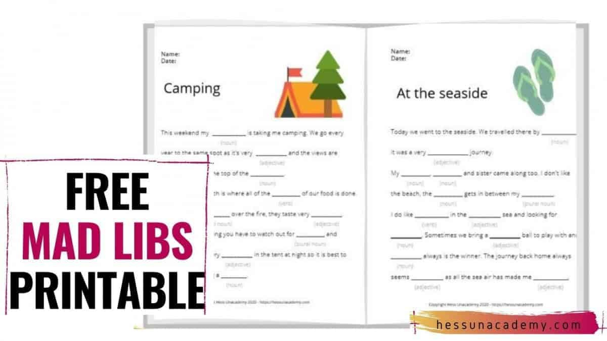 Free Printable Mad Libs For Kids | The Ultimate Collection with Free Printable Mad Libs Worksheets